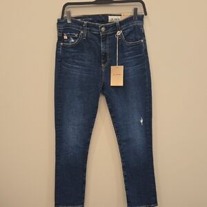 AG Adriano Goldschmied Mari Crop High-Rise Slim Jeans NWT Size 28